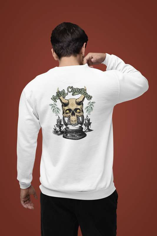 Merry Cryptmas Krampus skull unisex graphic sweater